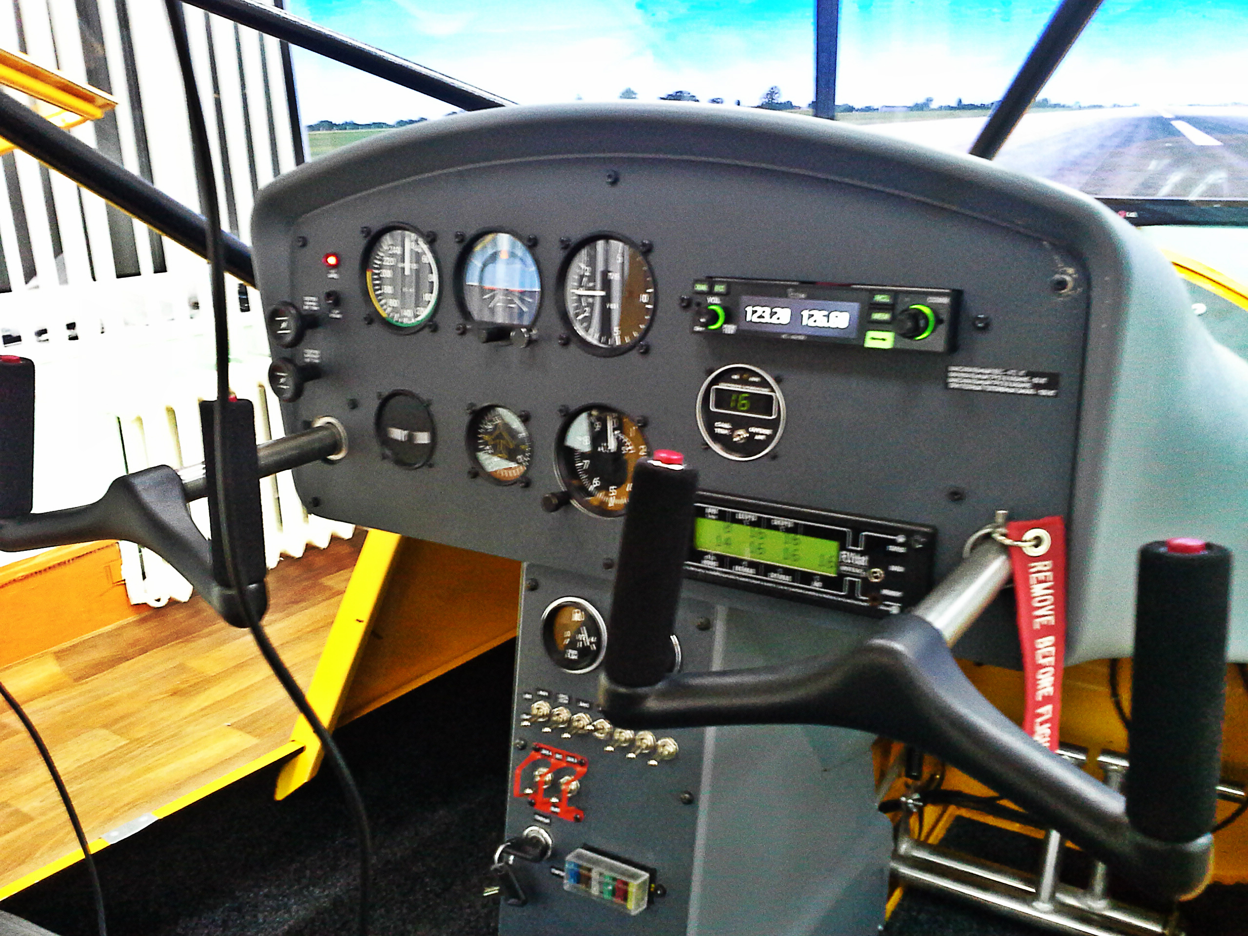 Aeroprakt-22 ultralight aircraft flight simulator instrumental panel